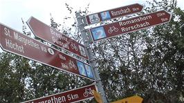 Cycle routes 2 and 9 cross the border into Austria at Rheineck
